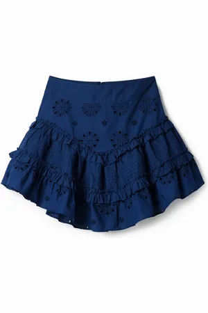 Desigual Minigonna arruffata ricami svizzeri