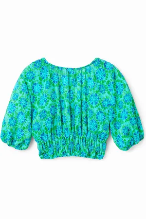 Desigual Blusa corta sbuffo tie-dye