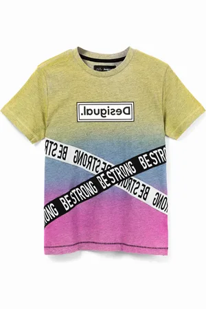 Desigual Maglietta tricolore con logo