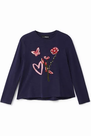 Desigual Maglietta fiori 100% cotone