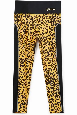Desigual Leggings slim stampa animalier