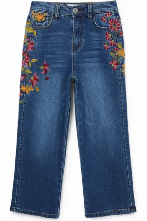 Desigual Jeans wide leg ricamo