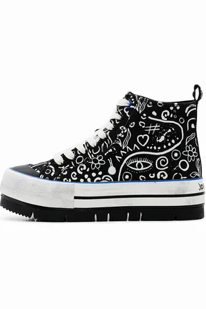 Desigual Sneakers con plateau alto con disegni