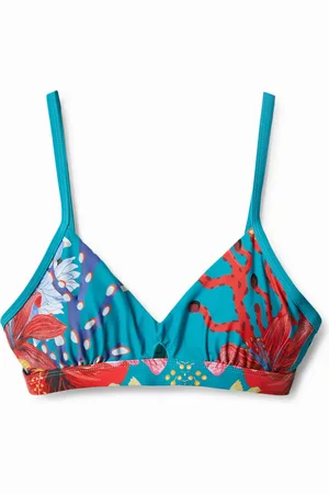 Desigual Top bikini triangolo coralli