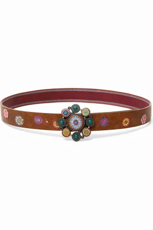 Desigual Cintura fibbia sfere ricamo