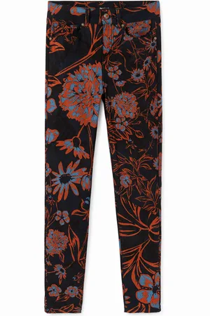 Desigual Pantaloni skinny floreali