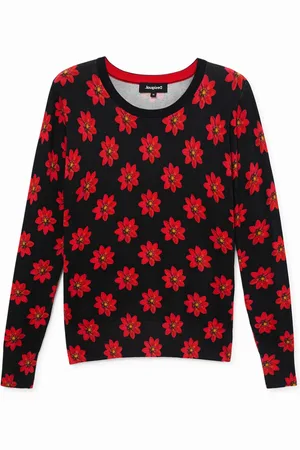 Desigual Maglione a maglia fiori