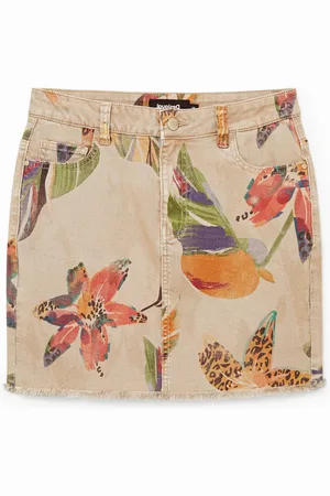 Desigual Minigonna camouflage floreale