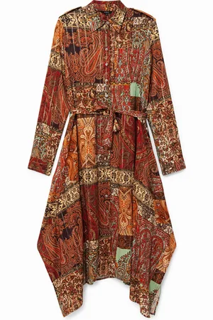 Desigual Vestito chemisier stampa metallizzata