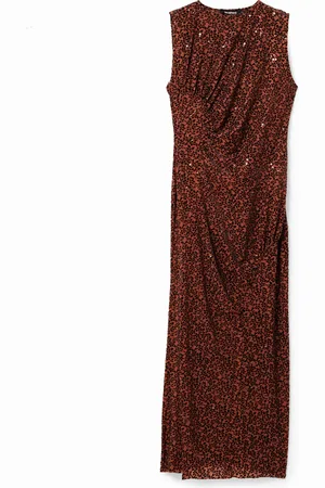 Desigual Abito midi velluto sottile