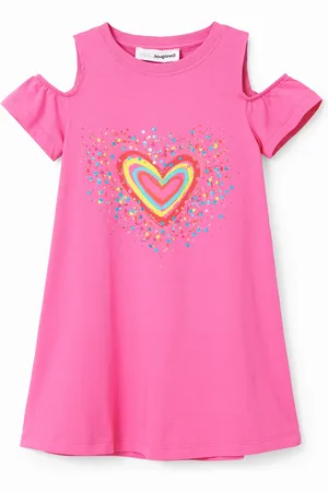 Desigual Maglietta grafica cuore cut-out
