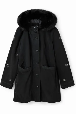 Desigual Parka cappuccio ricamato