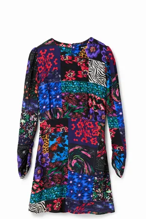 Desigual Abito patch cut-out corto