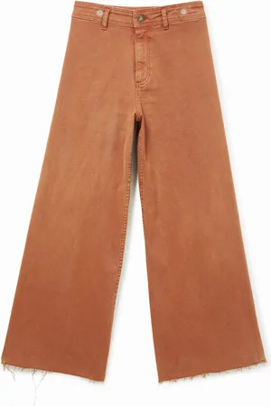 Desigual Pantaloni wide leg straight
