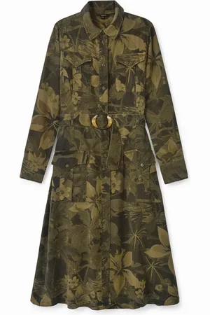 Desigual Vestito chemisier lungo svasato