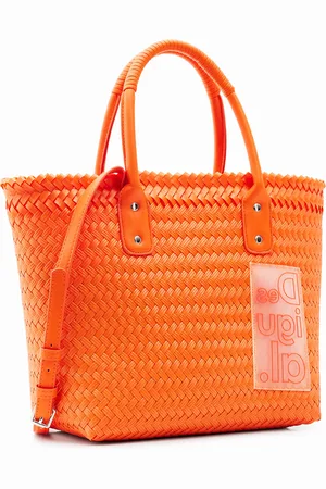 Desigual Borsa shopper media intrecciata