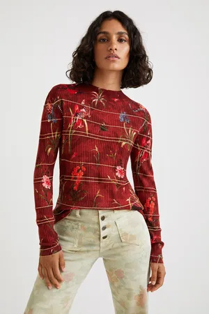 Desigual Maglione a maglia fiori