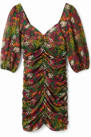 Desigual Abito corto slim fit con balza