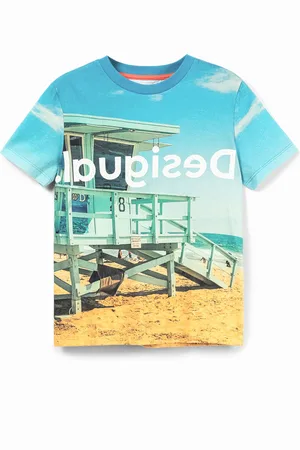 Desigual Camicia stampa fotografica spiaggia