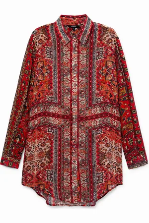 Desigual Camicia lunga fregi etnici