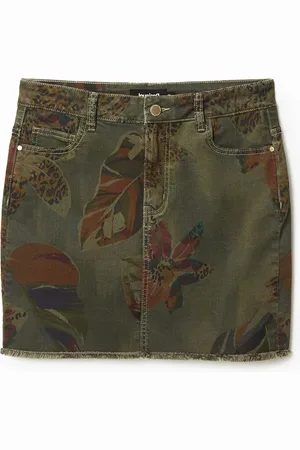Desigual Minigonna con camouflage floreale