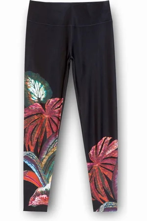 Desigual Leggings sportivi vita elasticizzata