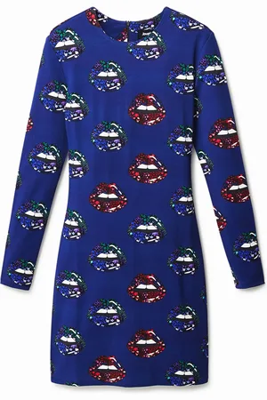 Desigual Vestito corto slim labbra