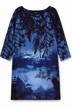 Desigual Vestito chemisier paesaggio orientale