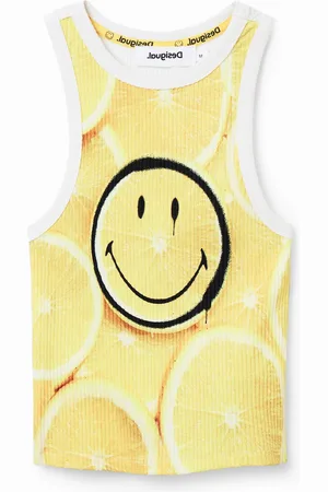 Desigual Maglietta aderente costine SmileyÂ®