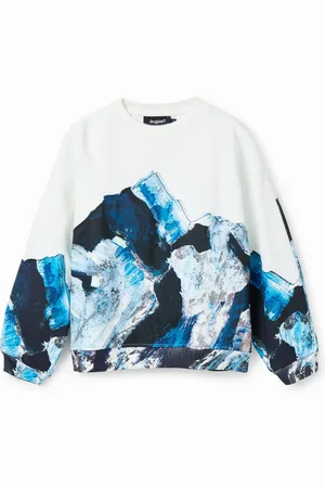 Desigual Felpa con paesaggio oversize