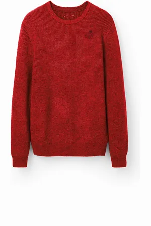 Desigual Maglia coste ricamata