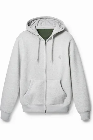 Desigual Felpa teschio grigia e camo