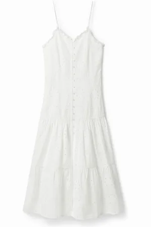 Desigual Abito midi ricami svizzeri