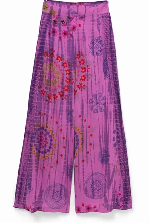 Desigual Pantaloni palazzo mandala floreale