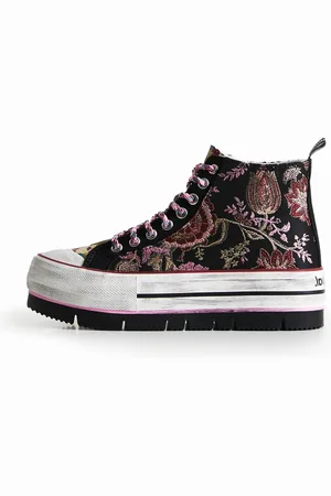 Desigual Sneaker alte plateau patch orientale