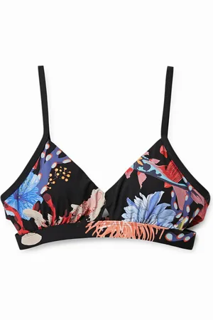 Desigual Top bikini triangolo coralli