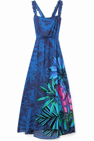 Desigual Abito midi balze tropicali