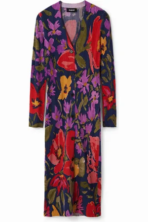 Desigual Abito midi maglia floreale