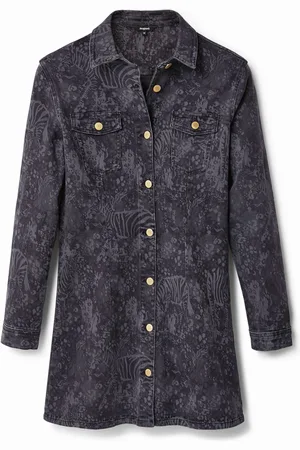 Desigual Abito corto denim animalier