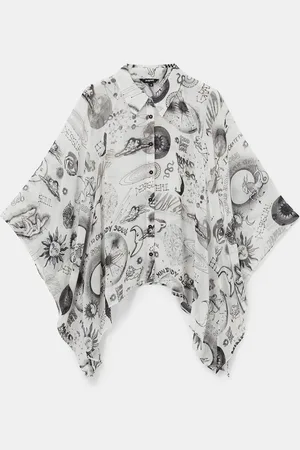Desigual Camicia oversize corta asimmetrica