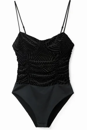 Desigual Body velluto devorÃ© spalline