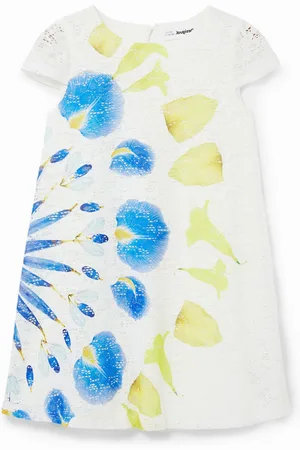 Desigual Vestito corto ricamo svizzero stampato