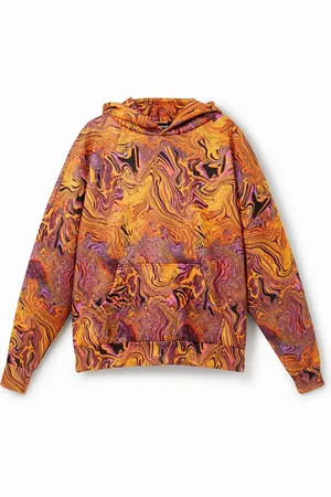 Desigual Felpa unisex effetto marmorizzato