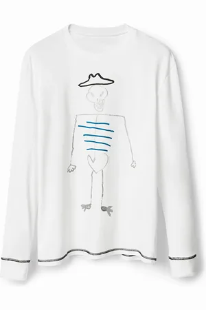 Desigual T-shirt oversize maniche lunghe
