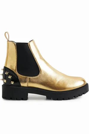 Desigual Stivaletti biker oro borchie