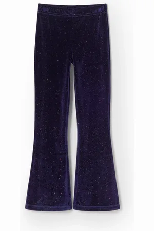 Desigual Leggings svasati in velluto lucido