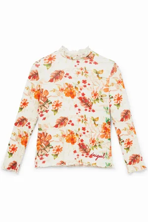 Desigual Maglietta a coste fiori
