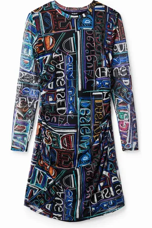 Desigual Abito corto sottile tulle