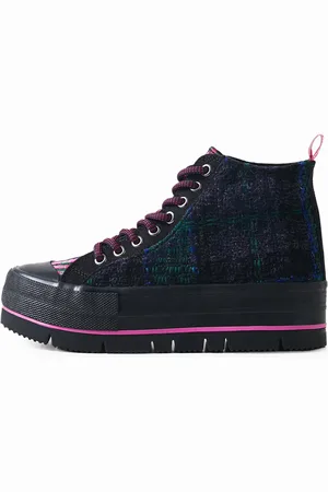 Desigual Sneaker alte plateau quadri