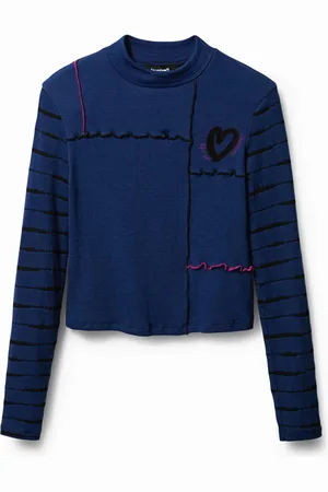 Desigual Maglietta a coste arty balze